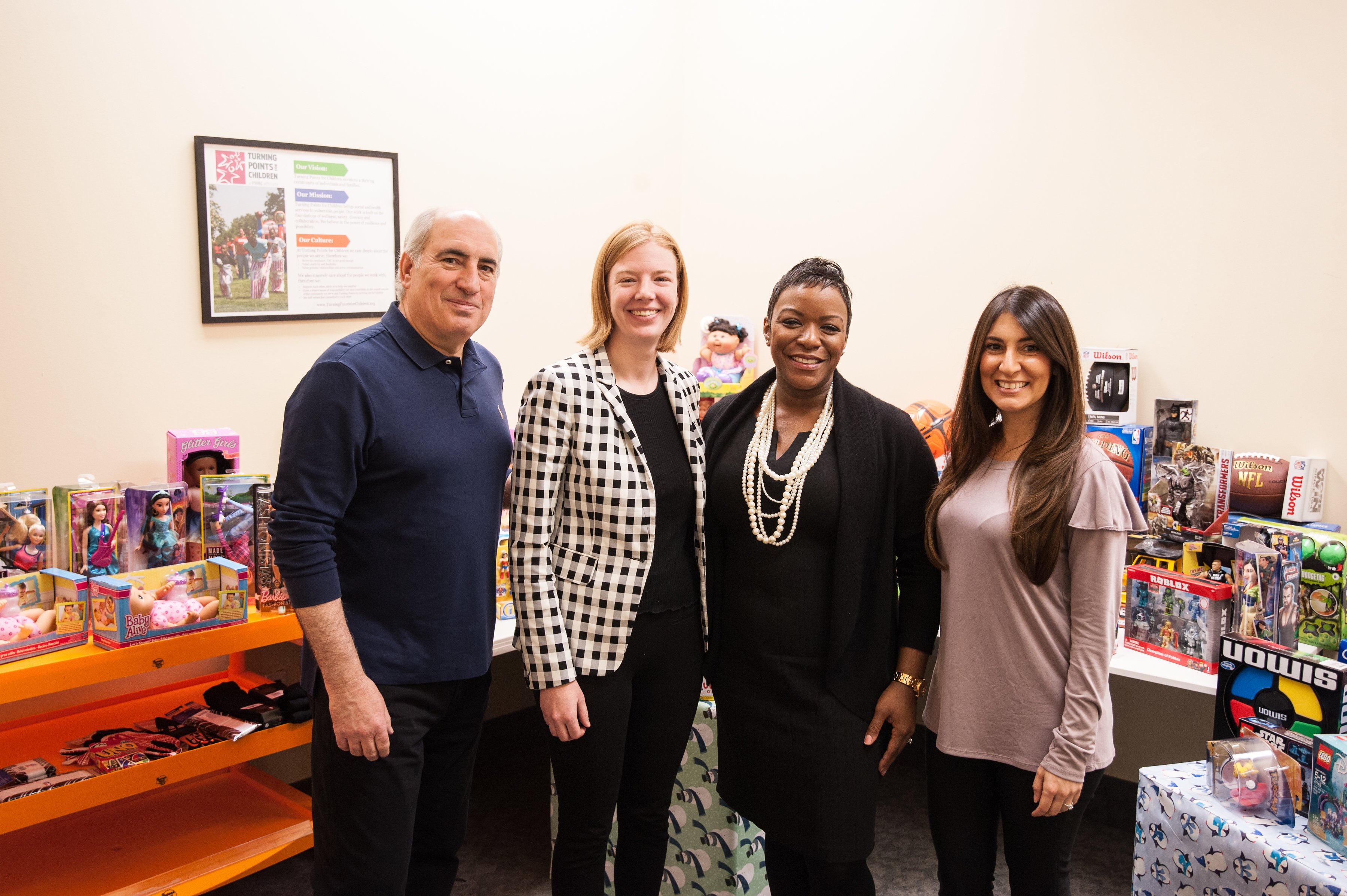 CDC team with Turning Points for Children at Toy Donation