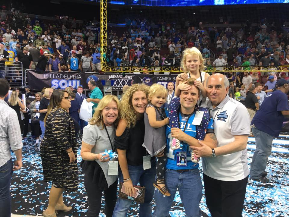 Taking in the the win with the family-No feeling better!